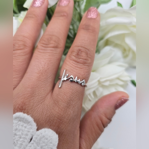 ❤️ MY JESUS STERLING SILVER RING - Picture 4 of 8